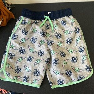 Star Wars Kids Swim Trunks - Gray and Green